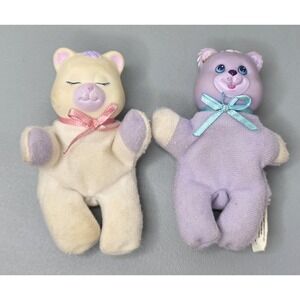 Vintage Hasbro Baby Cub Surprise 1992 2 Cubs White And Purple *dirty/stains